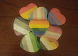 Pride Flag Shimmer Heart Button