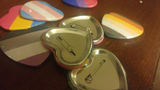 Pride Flag Shimmer Heart Button